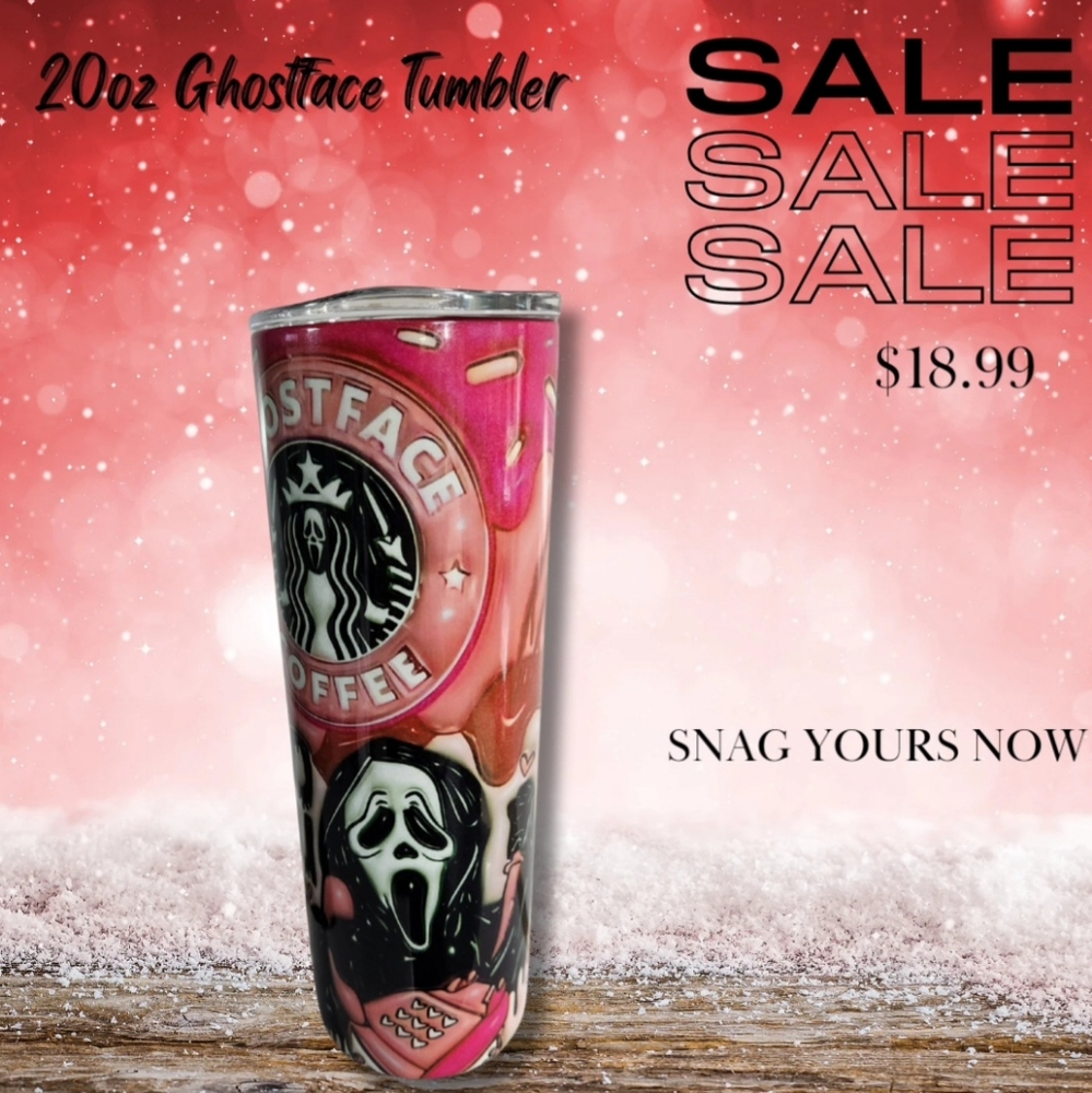 20oz Ghostface Tumbler